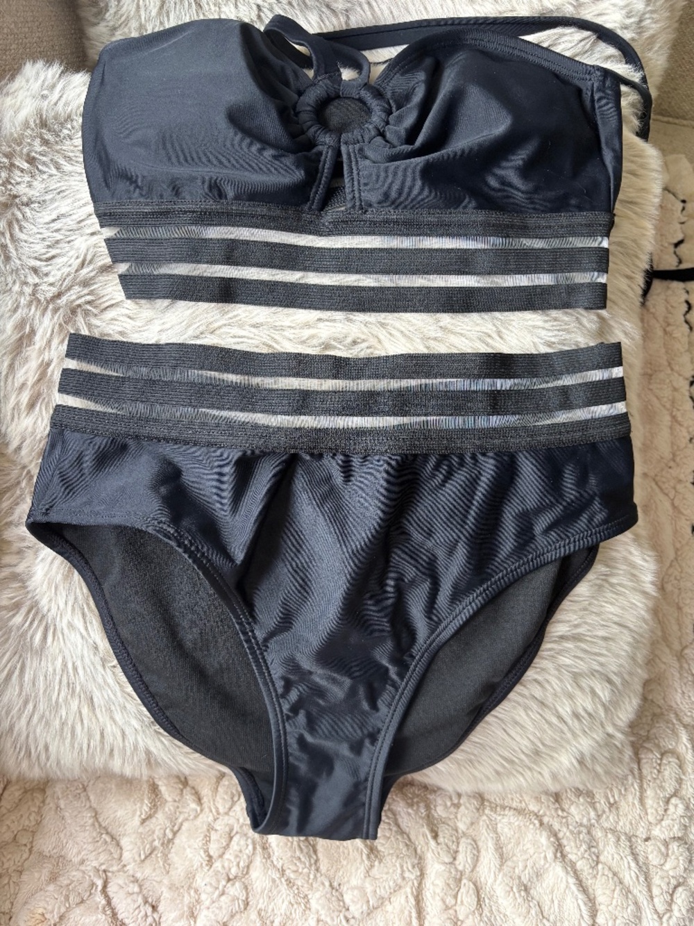 Black bikini cupshe